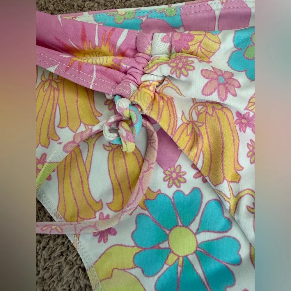 Beach Bunny - Keoni Full Bottom / Jane Pareo Skirt Wrap - PINK FLORAL